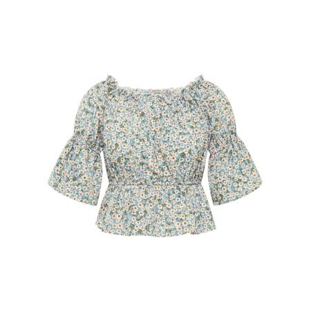 MYMO MYMO Blouse blauw / oranje / wit