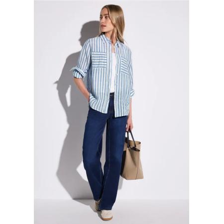 Street One Gestreept linnen overhemd blouse
