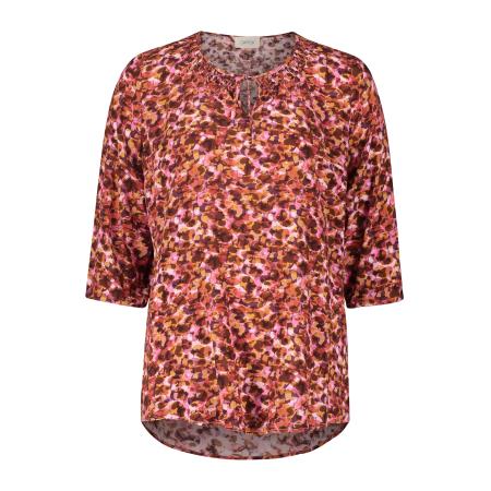 Cartoon Cartoon Blouse lichtlila / oranje / abrikoos / rood