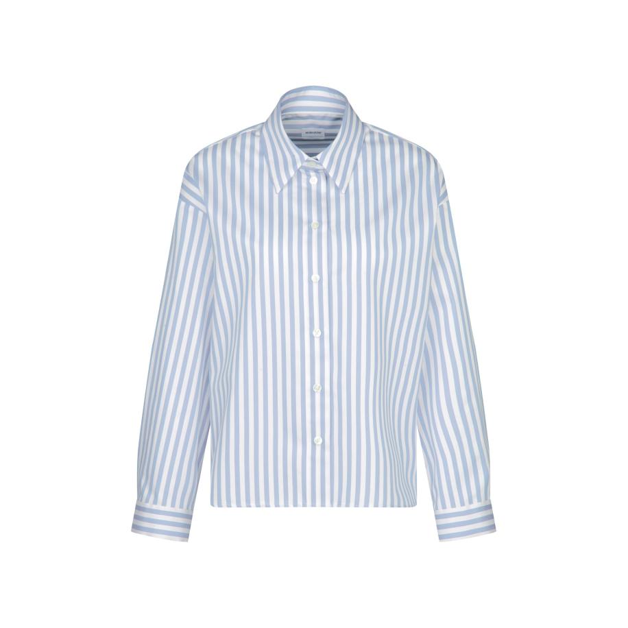 SEIDENSTICKER Blouse Schwarze Rose lichtblauw / wit Blauw