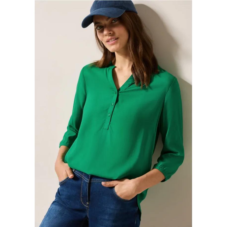 CECIL Blouse in effen kleur Groen