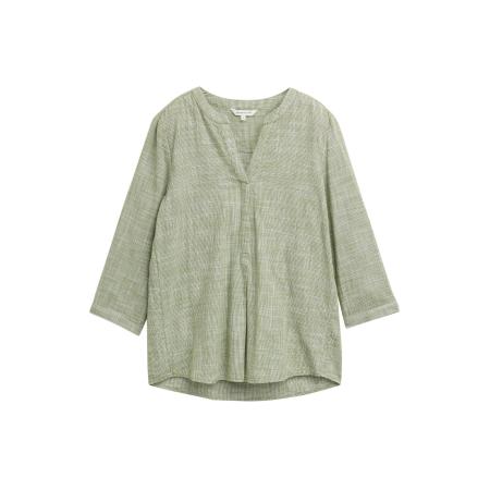 Tom Tailor TOM TAILOR Blouse olijfgroen / wit