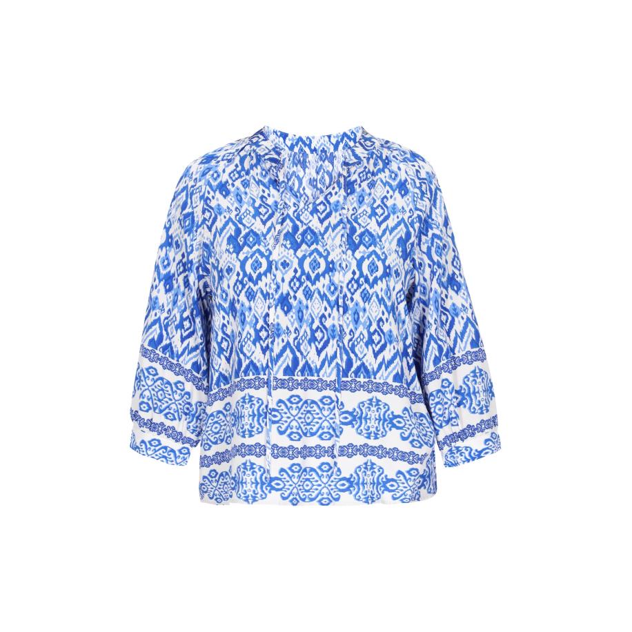 Gaya Gaya Blouse Fashion Look blauw / lichtblauw / wit -