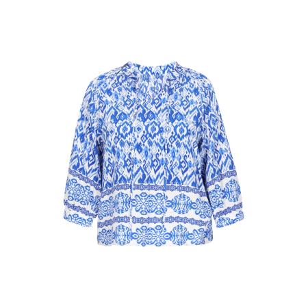 Usha usha FESTIVAL Blouse Fashion Look blauw / hemelsblauw / offwhite