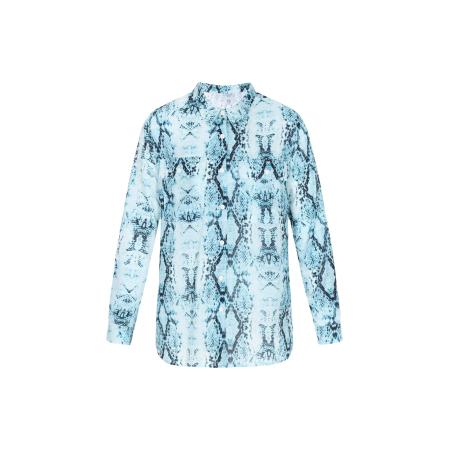 NAEMI NAEMI Blouse Fashion Look turquoise / zwart