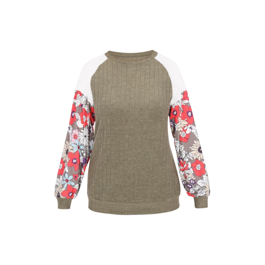 Gaya Gaya Shirt Fashion Look kaki / donkerlila / rood / wit -