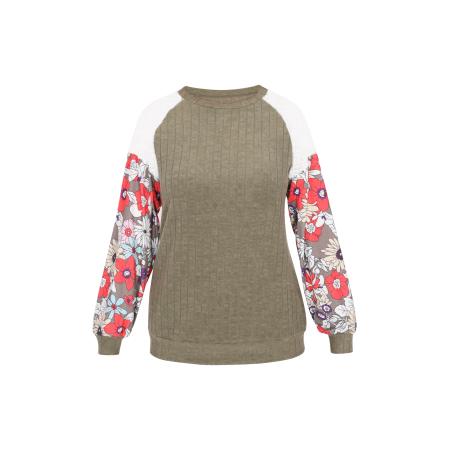 Gaya Gaya Shirt Fashion Look kaki / donkerlila / rood / wit