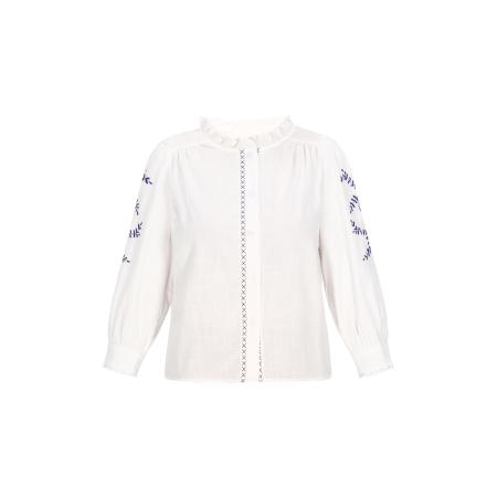 Gaya Gaya Blouse Fashion Look blauw / wit