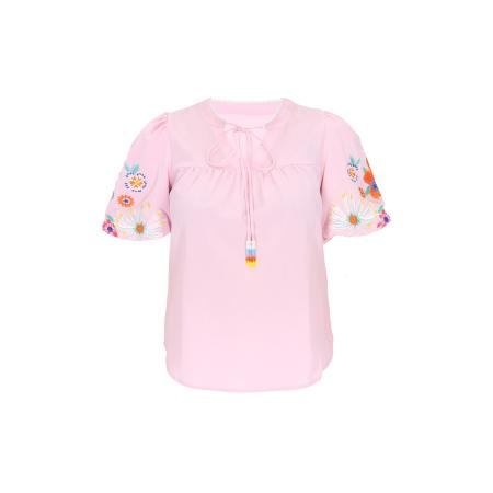 Gaya Gaya Blouse Fashion Look turquoise / kreeft / rosa / wit