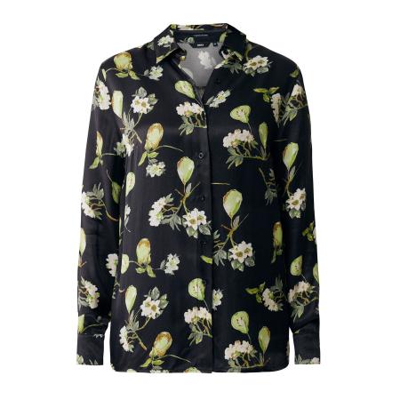 Mexx MEXX Blouse roestbruin / lichtgroen / zwart / wit