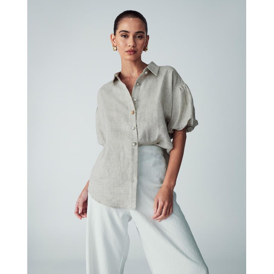 St MRLO St MRLO Blouse Vien taupe -