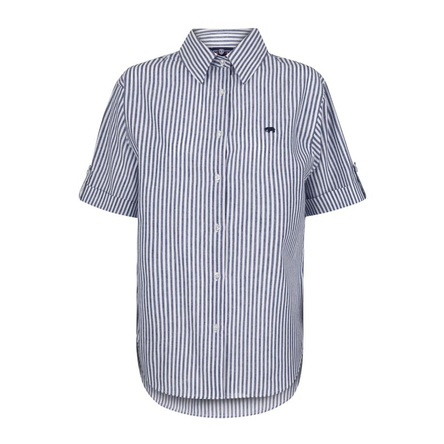 Jimmy Sanders Jimmy Sanders Blouse navy / nachtblauw / wit -