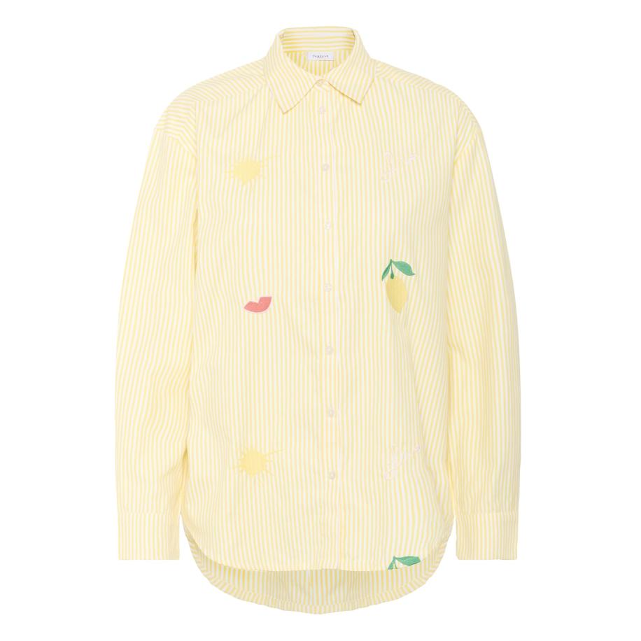 SAINT TROPEZ Blouse Zytta lichtgeel / gemengde kleuren Geel