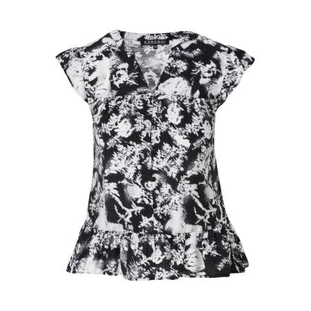 KOROSHI KOROSHI Blouse zwart / wit