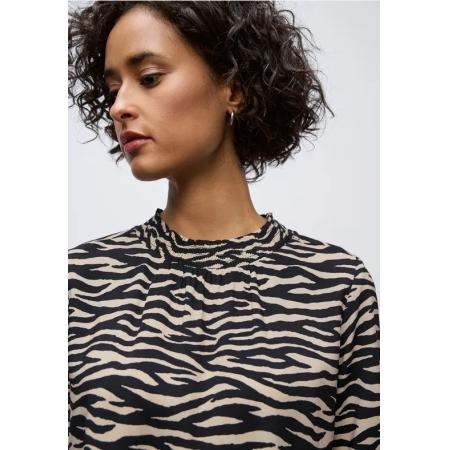 Street One Bedrukte blouse met smokdetails