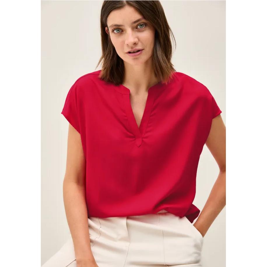 CECIL Blouseshirt in effen kleur Rood