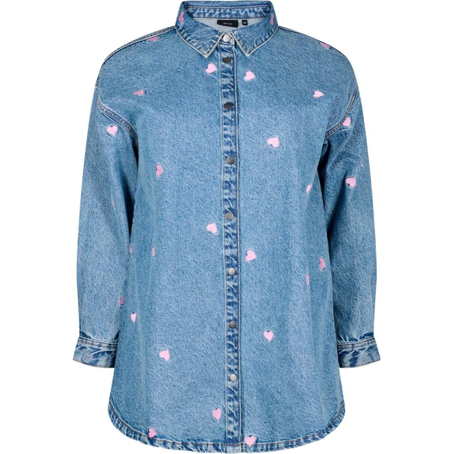 Zizzi Zizzi Blouse FLOWER lichtblauw / pink -