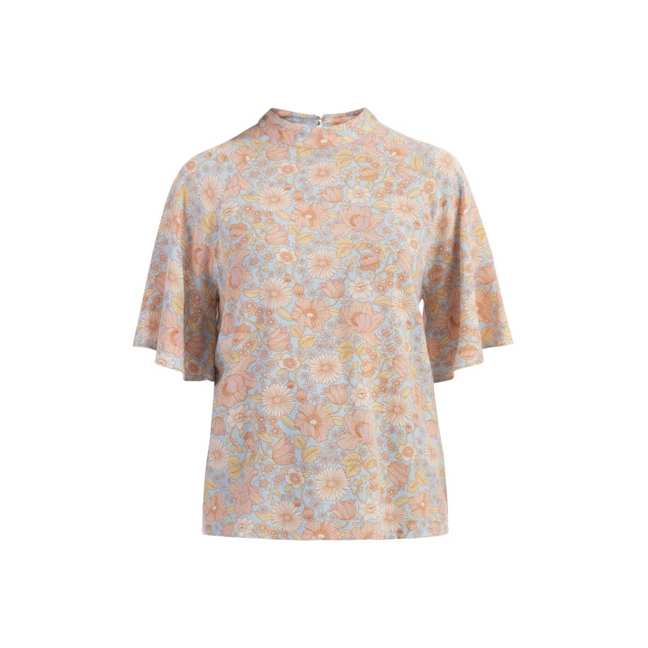 Usha Usha Blouse beige / hemelsblauw / oranje -