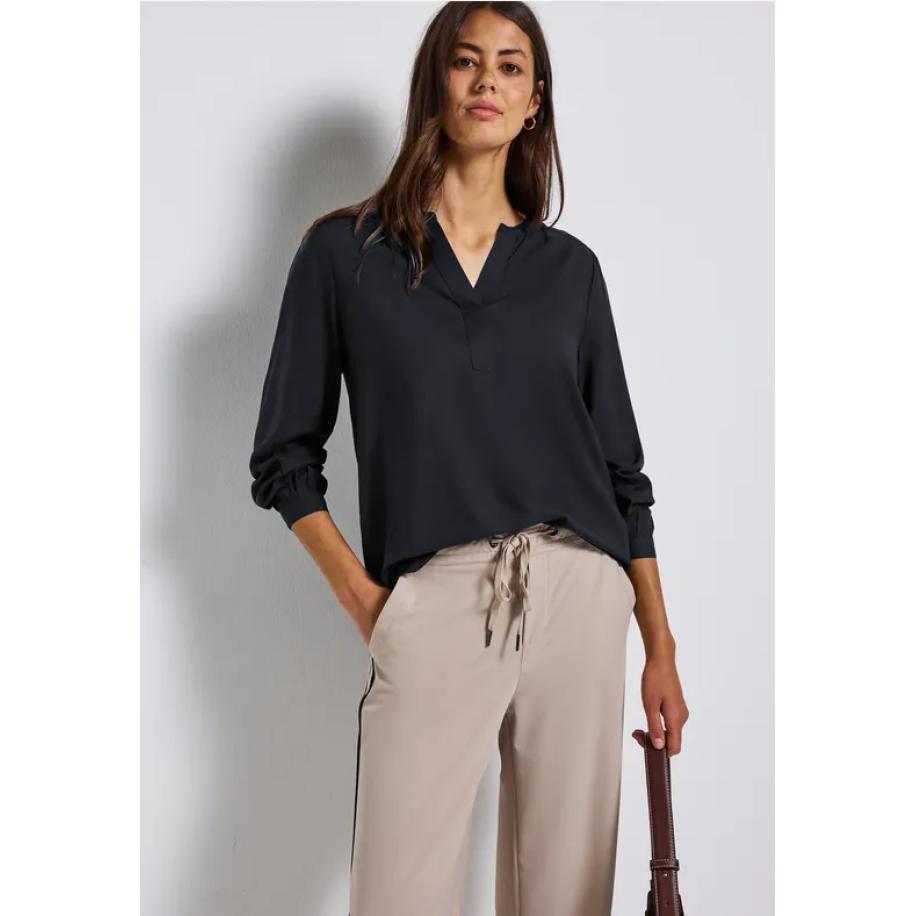 Street One Tuniek met gespleten hals Blauw