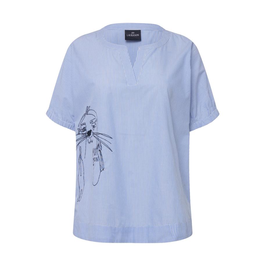 LAURASØN LAURASØN Blouse lichtblauw -