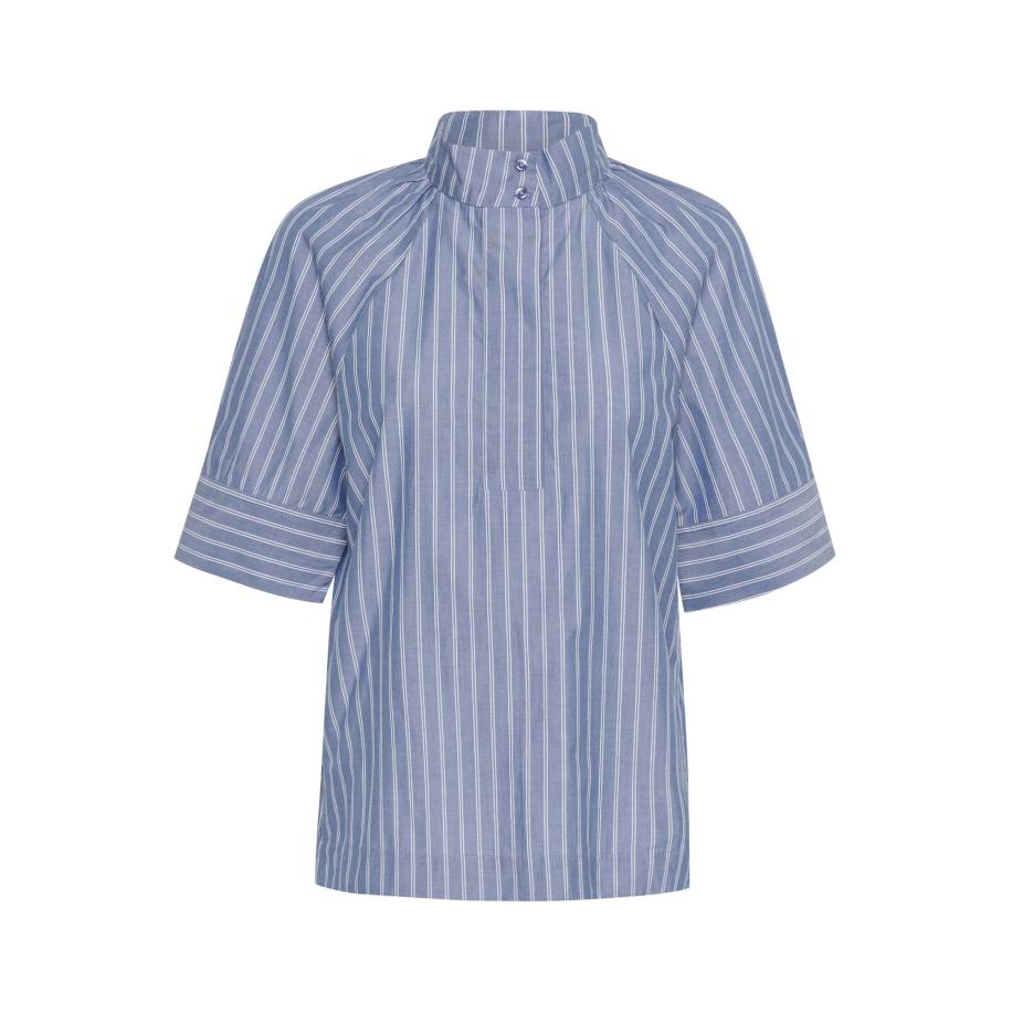 InWear InWear Blouse Merlissa lichtblauw / wit -