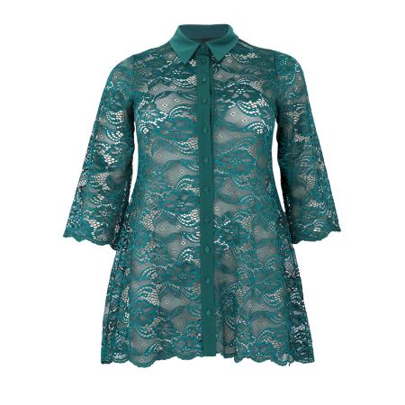 Yoek YOEK Blouse donkergroen