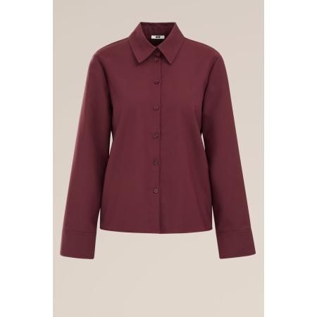 WE Fashion Dames Boxy fit overhemdblouse - Boxy Fit - Aubergine - Maat: XS