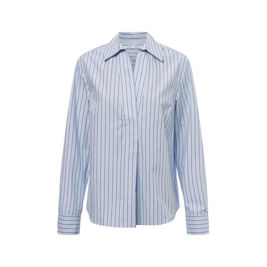 Samsøe & Samsøe Samsøe Samsøe Blouse Satolina lichtblauw -