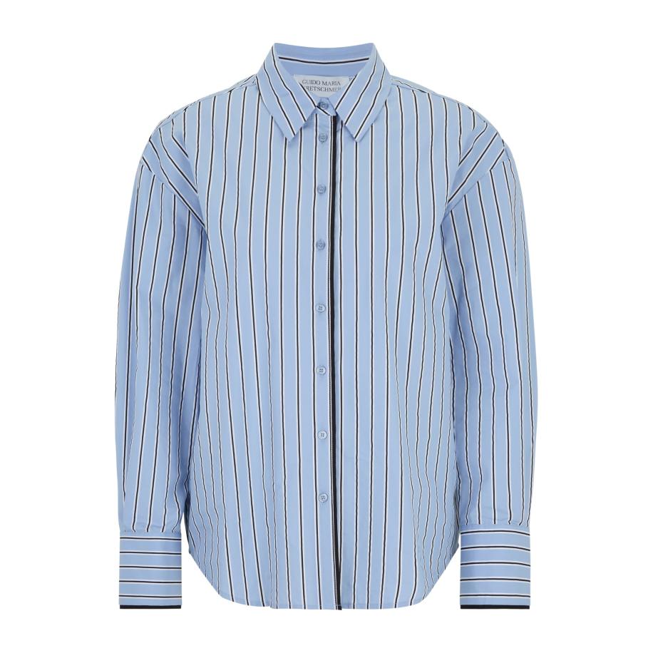 Guido Maria Kretschmer Women Blouse Drew lichtblauw / zwart / wit Blauw