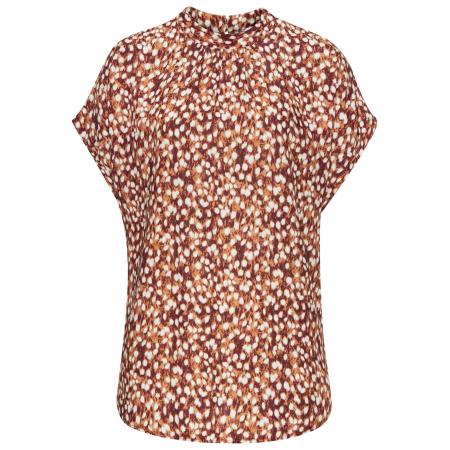 VIVANCE VIVANCE Blouse beige / crème / chocoladebruin / cognac