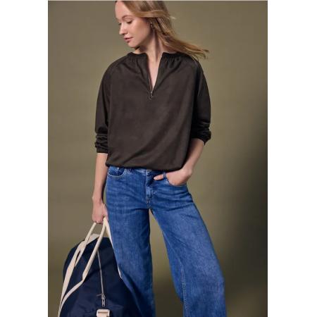 Street One Tuniek van velours met ritssluiting