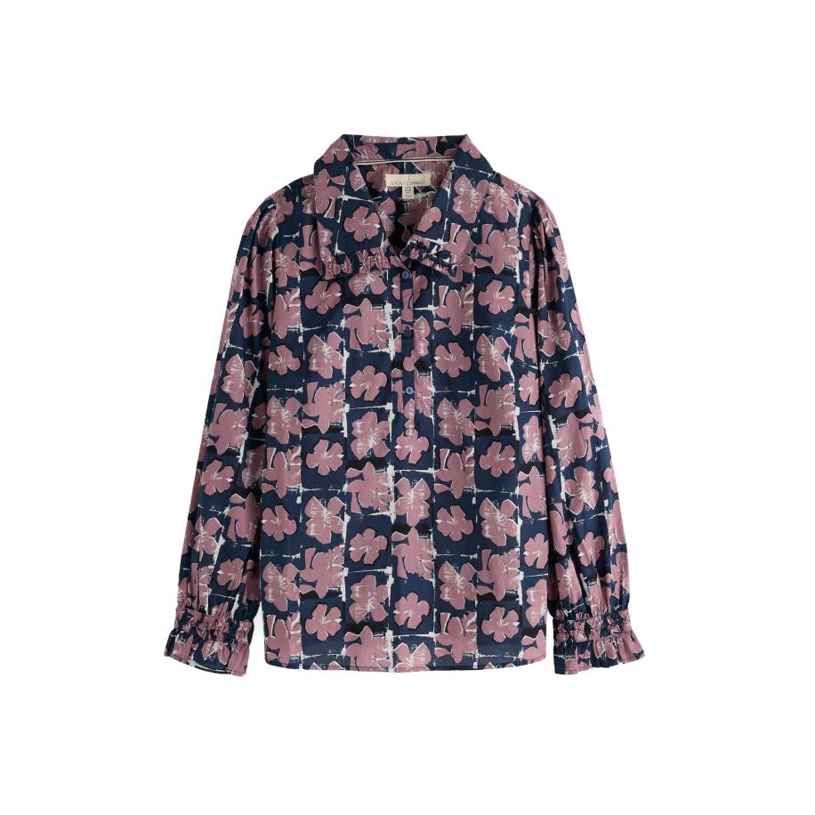 Seasalt Cornwall Seasalt Cornwall Blouse Ysella marine / lichtlila / wit -