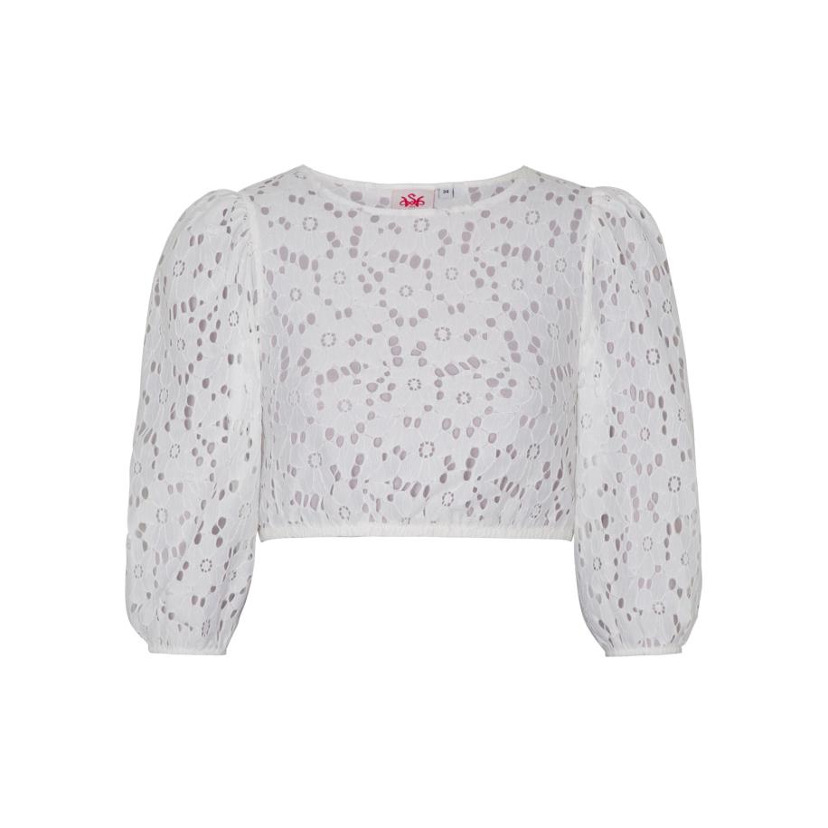 SPIETH & WENSKY Klederdracht blouse Geraldine offwhite Wit