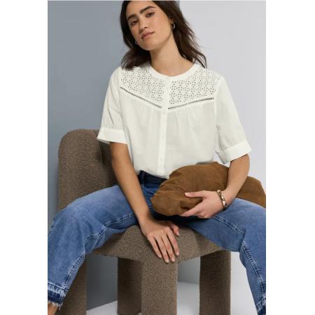 Street One Blouse met korte mouwen en borduursel