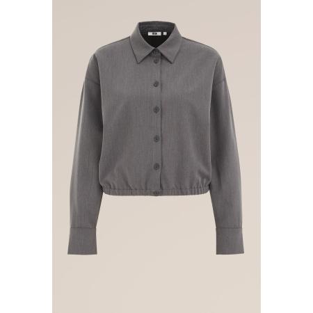 WE Fashion Dames cropped blouse - Cropped - Grijs - Maat: S