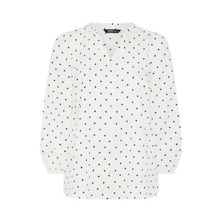 Yours Witte Blouse Met Stippen En Inkeping Size 66-68