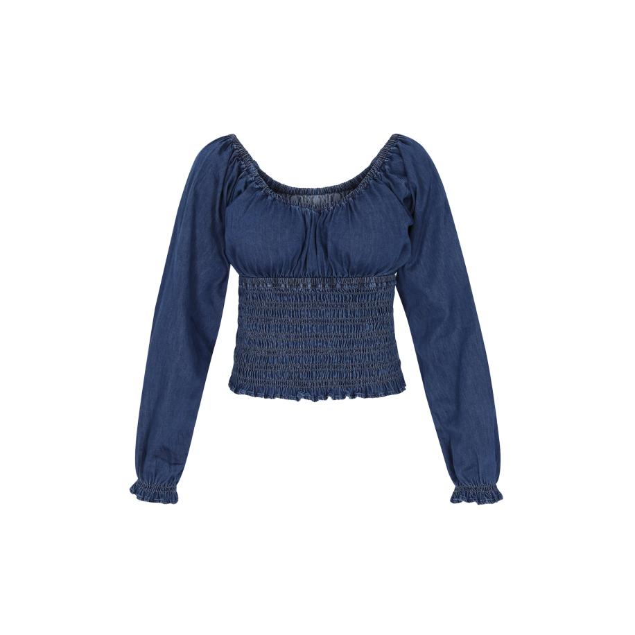 NALLY NALLY Blouse Fashion Look blauw denim -