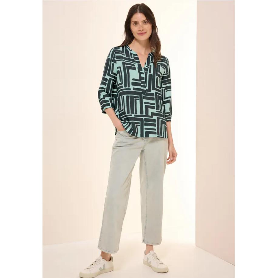 CECIL Gestructureerde blouse met patroon Groen