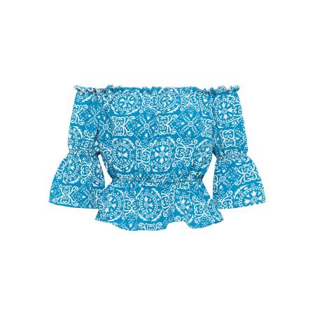 IZIA IZIA Blouse lichtblauw / wit