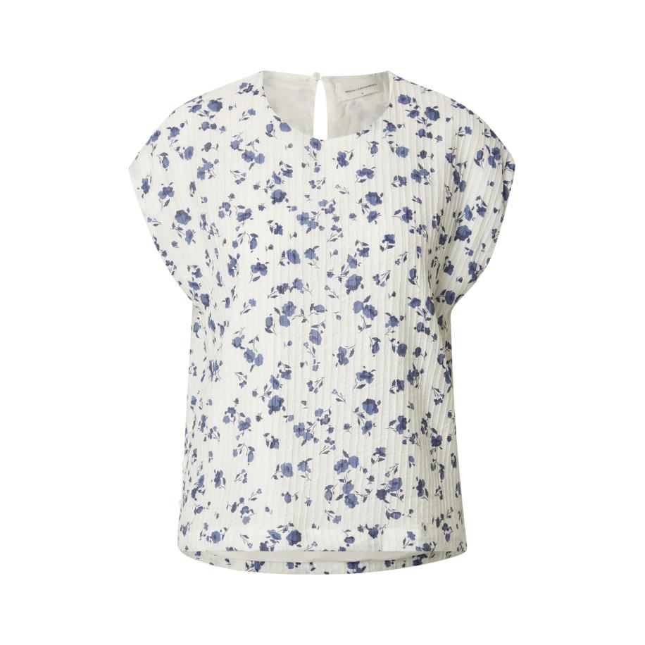 MSCH COPENHAGEN Blouse Falisha saffier / donkerblauw / wit Wit