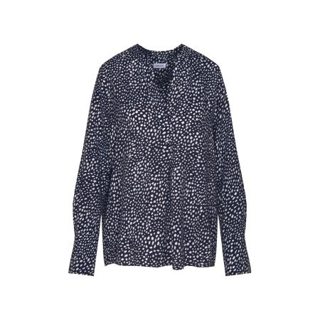 SEIDENSTICKER Tuniek Schwarze Rose donkerblauw / wit