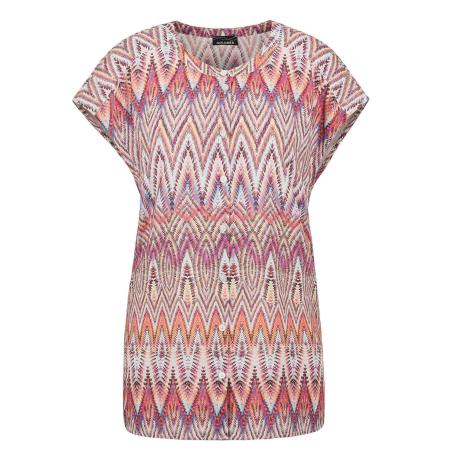 Goldner Goldner Blouse beige / donkerbeige / duifblauw / oranje / rood