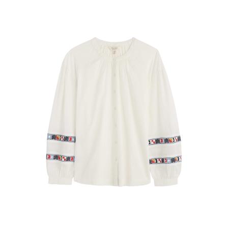 Seasalt Cornwall Seasalt Cornwall Blouse Weaving Sea blauw / rood / zwart / wit