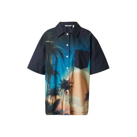 Monki Monki Blouse blauw / lichtblauw / oranje