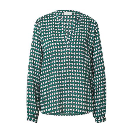 Kaffe Kaffe Blouse KA Sary Tilly nachtblauw / groen / wit