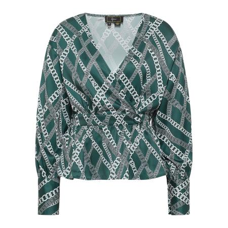 Faina faina Blouse smaragd / zwart / wit