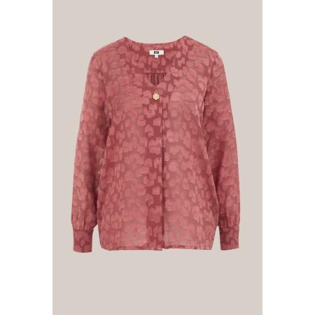 WE Fashion Dames blouse met structuur - Regular fit - Oudroze - Maat: XS