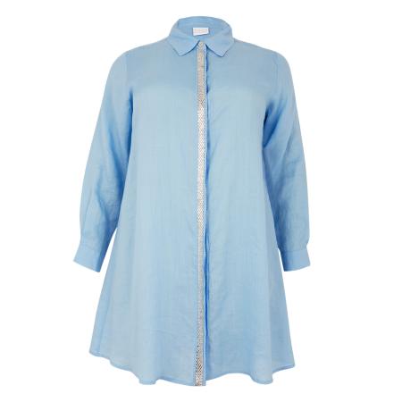 Yoek YOEK Blouse lichtblauw / zilver