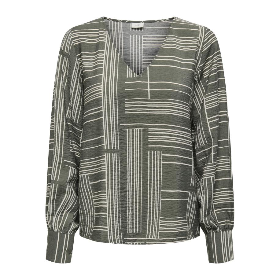 JDY JDY Blouse JDYTROYA aardetinten / wit -