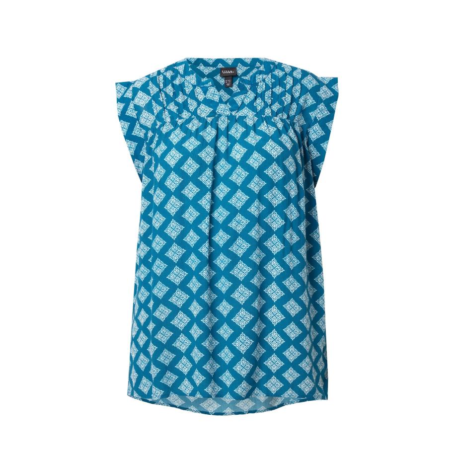 Ulla Popken Ulla Popken Blouse petrol / wit -